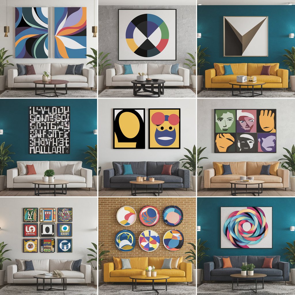 Modern Wall Art in Living Room